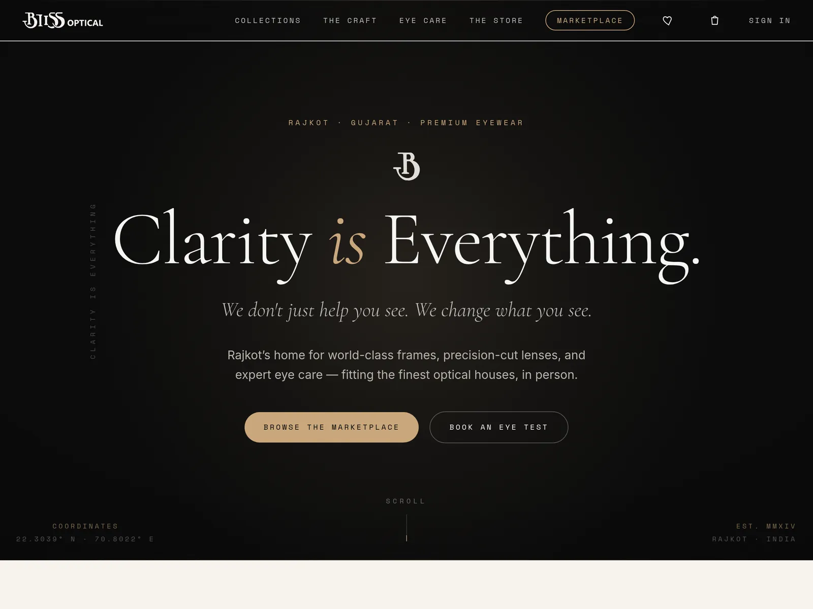 Bliss Optical — screenshot